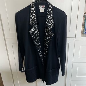 Vintage 80's Blazer with Rhinestones on the collar